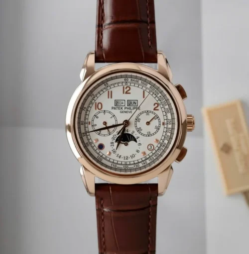 Patek Philippe Perpetual Calendar 5270 White Dial Leather Strap 41mm